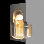 Встраиваемый в стену гипсовый светильник под покраску с арками и рельефными колоннами Antiquity Athena варинант исполнения - 1 | Loft Concept в Самаре