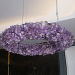 Люстра кргулая из фиолетового хрустального камня Purple Diamond варинант исполнения - 3 | Loft Concept в Самаре