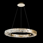 Люстра золотая в форме кольца с мозаичным хрустальным оформлением Sparks of Crystal варинант исполнения - 3 | Loft Concept в Самаре