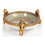 Чаша фарфоровая на бронзовых ножках в виде ангелов Porcelain Angels of Paradise варинант исполнения - 2 | Loft Concept в Самаре