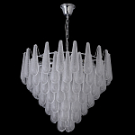 Люстра с подвесками из рифленного стекла в форме капель Textured Glass Chandelier варинант исполнения - 8 | Loft Concept в Самаре