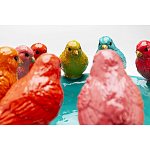 Декоративное дизайнерское блюдо разноцветные попугаи  варинант исполнения - 3 | Loft Concept в Самаре