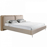 Кровать двуспальная серая с изголовьем из экокожи и ткани Modern Look варинант исполнения - 1 | Loft Concept в Самаре