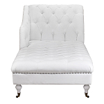 Кушетка белая с мягкой обивкой из велюра Michael Couch варинант исполнения - 4 | Loft Concept в Самаре