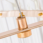 Люстра подвесная круглая с прозрачными хрустальными трубками и золотистым каркасом Диаметр 44 см Hexagon Tube Light варинант исполнения - 4 | Loft Concept в Самаре