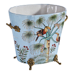 Кашпо из голубого фарфора с бронзовыми элементами Blue Garden варинант исполнения - 3 | Loft Concept в Самаре