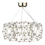 Люстра с тонкой металлической конструкцией цвета золото Quasar варинант исполнения - 3 | Loft Concept в Самаре