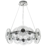 Люстра с круглыми рельефными плафонами Glass Peonies Chrome Chandelier варинант исполнения - 2 | Loft Concept в Самаре