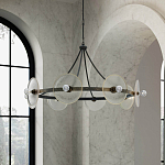 Люстра круглая с литыми стеклянными дисками Olympe Glass Chandelier варинант исполнения - 5 | Loft Concept в Самаре