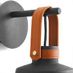 Черное матовое бра с декором под кожу Chestery варинант исполнения - 3 | Loft Concept в Самаре