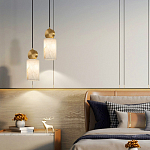 Подвесной светильник светодиодный с цилиндрическим плафоном Stone Helios варинант исполнения - 4 | Loft Concept в Самаре