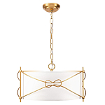 Люстра в форме цилиндра с белым тканевым абажуром Simple Knot варинант исполнения - 1 | Loft Concept в Самаре