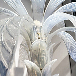 Торшер Glass Decorated Palm Floor Lamp White Листья Пальмы  варинант исполнения - 2 | Loft Concept в Самаре