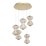 Люстра светодиодная с стеклянными волнообразными плафонами Amphora of Light варинант исполнения - 3 | Loft Concept в Самаре