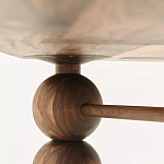 Обеденный стол деревянный с круглыми декоративными элементами на ножках Koko варинант исполнения - 3 | Loft Concept в Самаре