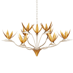 Люстра с плафонами в виде цветов Golden Bird of Paradise варинант исполнения - 4 | Loft Concept в Самаре