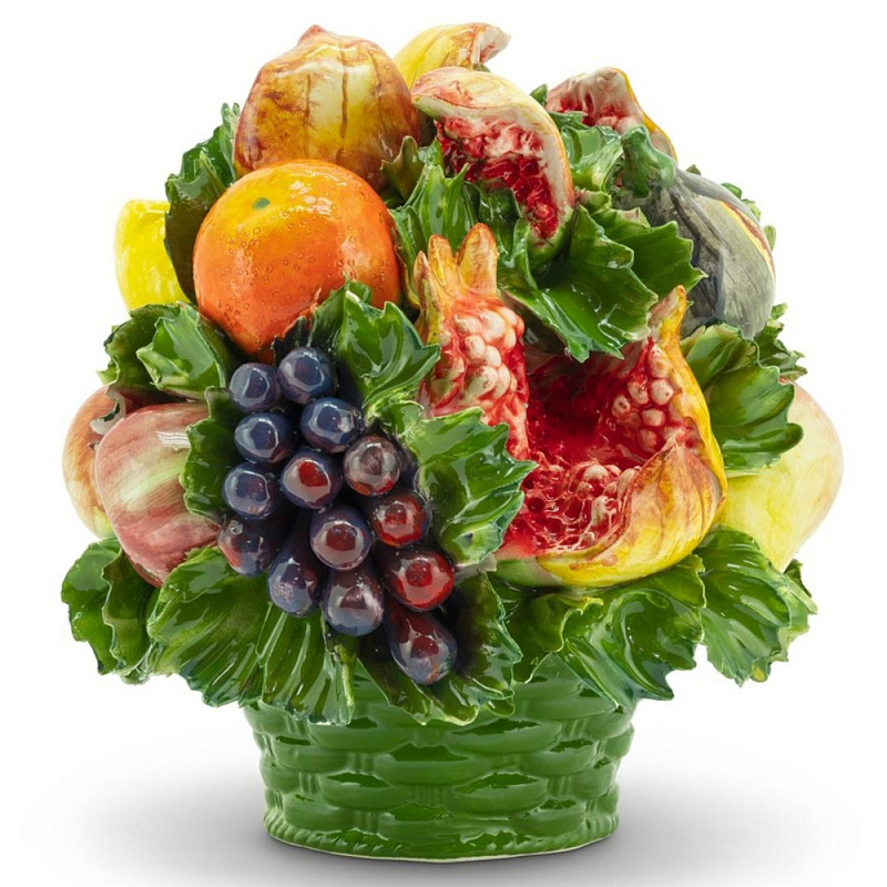 Статуэтка Fruit Mix With Basket Мульти Зеленый Статуэтка Fruit Mix With Basket Мульти Зеленый в Самаре | Loft Concept