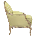 Кресло Ava Classical Armchair green striped flax варинант исполнения - 1 | Loft Concept в Самаре
