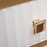 Консоль с ящиком белая с золотом Textured White Console with Gold варинант исполнения - 4 | Loft Concept в Самаре