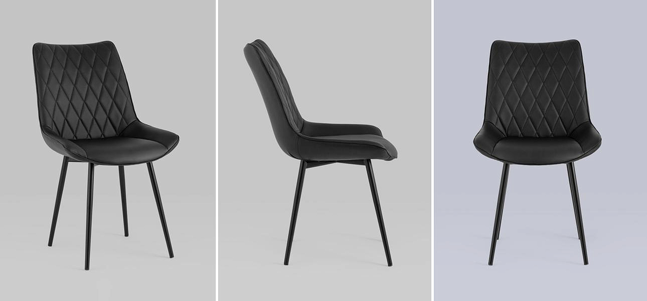 Стул Seoul S Chair Черная Экокожа Стул Seoul S Chair Черная Экокожа - Loft-Concept в Самаре