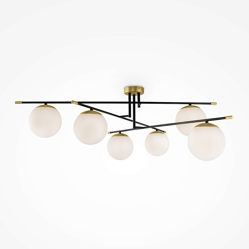 Потолочный светильник Spike Balls Hanging Lamp Белый Золотой Черный в Самаре | Loft Concept 