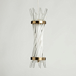 Подвесной светильник с цилиндром из прозрачных стеклянных трубок Nembus варинант исполнения - 5 | Loft Concept в Самаре