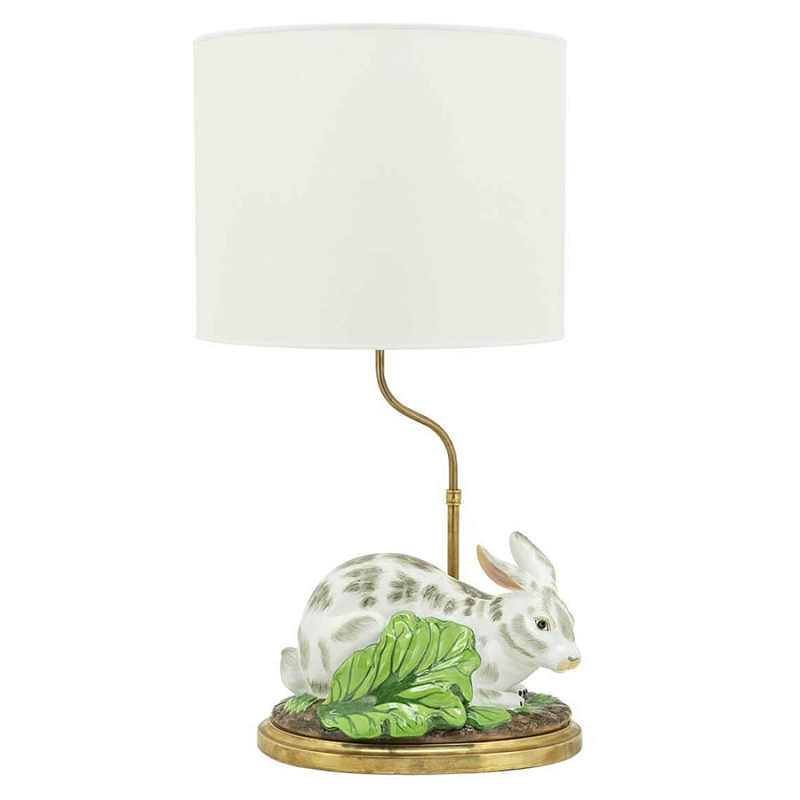 Настольная лампа ABHIKA LAMPTABLE RABBIT Зеленый Золотой Белый в Самаре | Loft Concept 