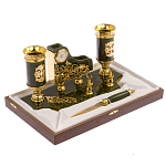 Настольный письменный набор из нефрита с ножом для бумаг в подарочной коробке Maecenas варинант исполнения - 3 | Loft Concept в Самаре