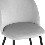 Мягкий стул в сером велюре Miruna Chair варинант исполнения - 7 | Loft Concept в Самаре