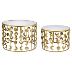 Набор из двух столов из металла Brass Symphony Moon варинант исполнения - 2 | Loft Concept в Самаре