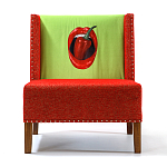 FUN Armchair "Chili Pepper" Red Дизайнерское кресло с цветным принтом варинант исполнения - 1 | Loft Concept в Самаре