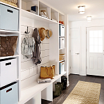 Потолочный светильник для ванных комнат со стеклянным плафоном и одной лампой Hinkley варинант исполнения - 2 | Loft Concept в Самаре