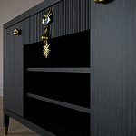 Комод-буфет Elsa Dreams Black с открытыми полками   варинант исполнения - 7 | Loft Concept в Самаре