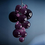Люстра Grape Balls Сливовый цвет стекла варинант исполнения - 1 | Loft Concept в Самаре