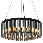 Люстра со стеклянными цилиндрическими плафонами Luminous Cylinders Smoky Round варинант исполнения - 1 | Loft Concept в Самаре