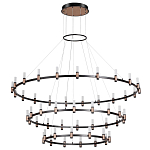 Люстра подвесная с тремя круглыми ярусами и цилиндрическими плафонами Arnaut Light варинант исполнения - 2 | Loft Concept в Самаре