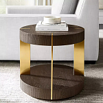 Дизайнерский журнальный стол круглый на 4-х ножках с подстольем Hufok варинант исполнения - 1 | Loft Concept в Самаре