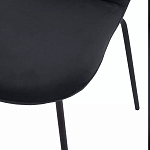 Стул черный с обивкой из велюра Black Archie Chair варинант исполнения - 6 | Loft Concept в Самаре