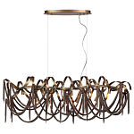 Люстра подвесная линейная с переплетенными металлическими лентами и цепочками Atlantis Chain варинант исполнения - 4 | Loft Concept в Самаре