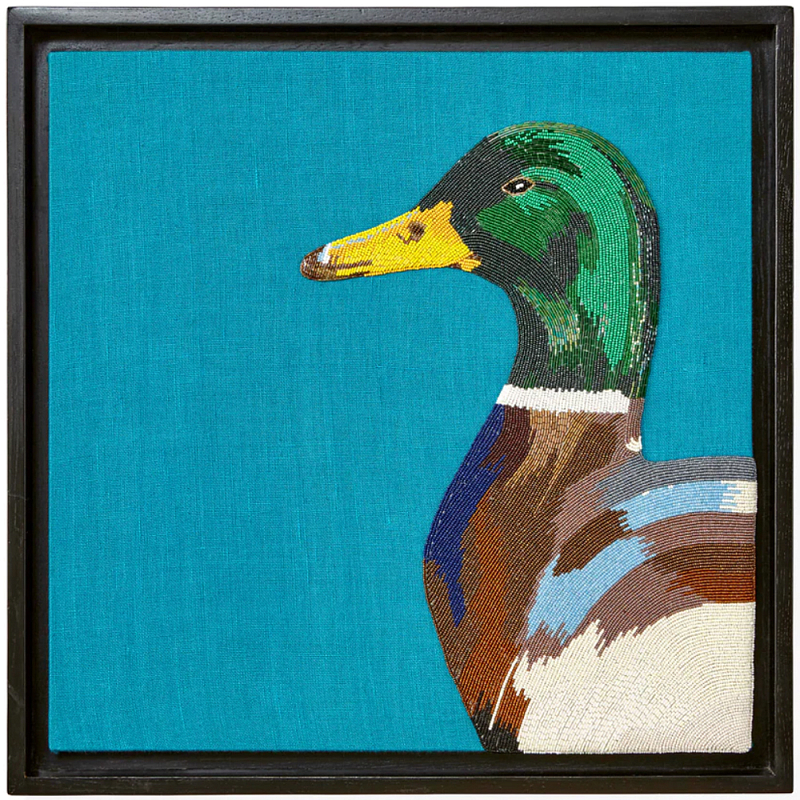 Панно Утка вышитая бисером MALLARD BEADED ART Бирюзовый Зеленый Панно Утка вышитая бисером MALLARD BEADED ART Бирюзовый Зеленый в Самаре | Loft Concept