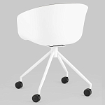 Офисное кресло из пластика с мягким сиденьем Eggshell Grey варинант исполнения - 6 | Loft Concept в Самаре