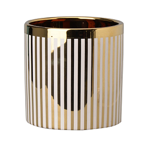 Ваза Gold & White Stripes