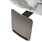 Столик журнальный с круглой мраморной столешницей на трех опорах Marble Stone Drawing варинант исполнения - 7 | Loft Concept в Самаре