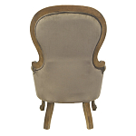 Кресло с мягкой обивкой из коричневого велюра на 4-х деревянных ножках Evelyn Classical Armchair варинант исполнения - 2 | Loft Concept в Самаре