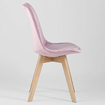 Стул с мягким велюровым сиденьем Arvika Pink варинант исполнения - 2 | Loft Concept в Самаре