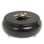 Шкатулка круглая из натурального камня змеевик Stone Casket варинант исполнения - 2 | Loft Concept в Самаре