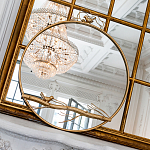 Зеркало настенное в раме золотого цвета с декором птица на ветке Mirror Portal варинант исполнения - 2 | Loft Concept в Самаре