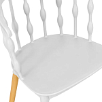 Пластиковый стул на ножках из массива бука Ferret Spiral White варинант исполнения - 4 | Loft Concept в Самаре