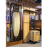 Зеркало овальное в металлической оправе в стиле лофт Urban Style Space варинант исполнения - 4 | Loft Concept в Самаре