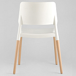 Пластиковый стул на ножках из массива бука Ferret White 4 шт варинант исполнения - 6 | Loft Concept в Самаре